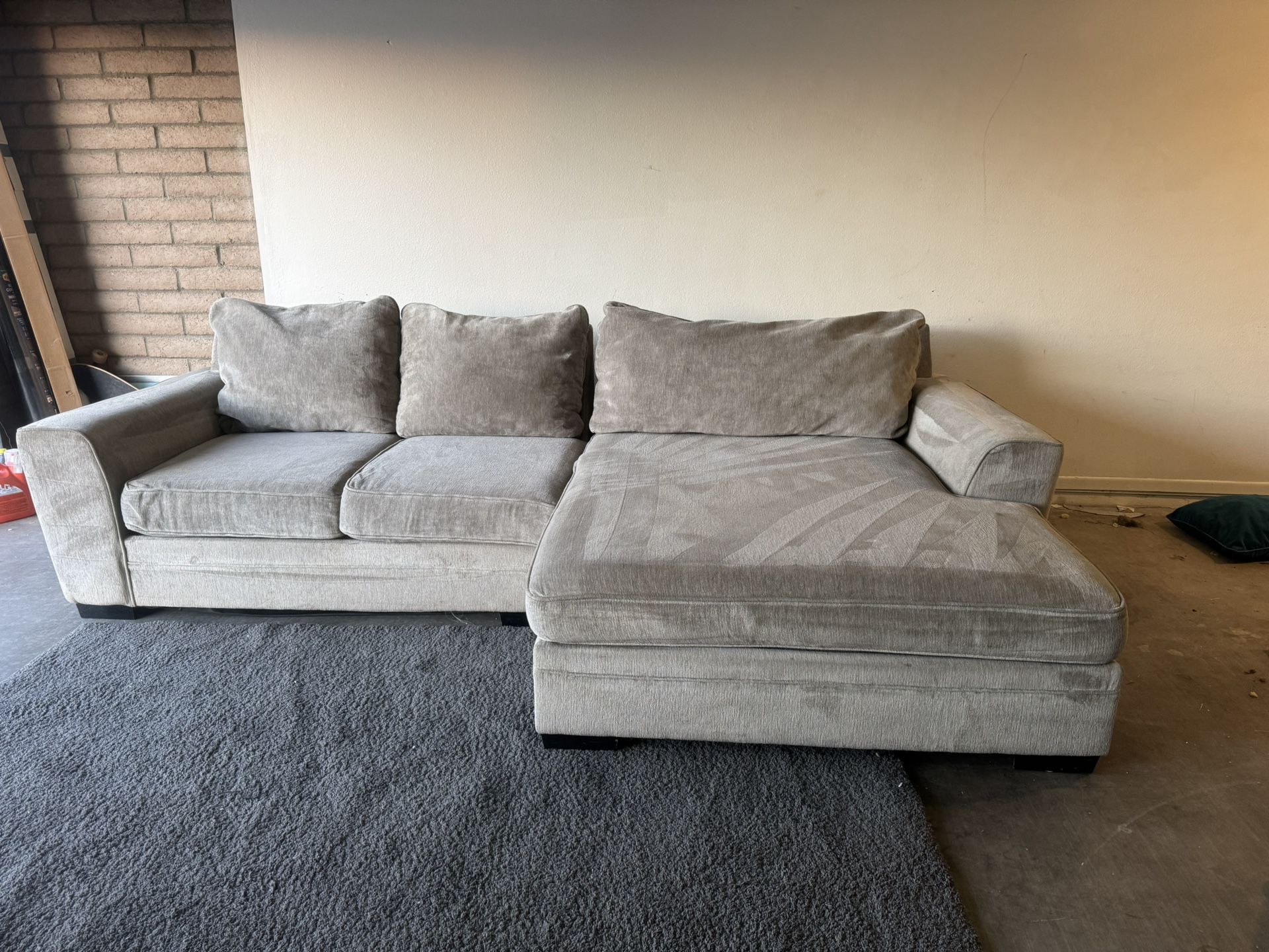 Living Spaces Sectional Sofa Couch Sala With Oversized Chaise