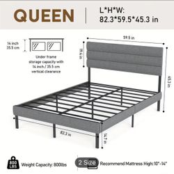 Queen size bed frame
