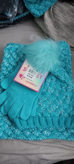 Winter Scarf Gloves Hat Set 