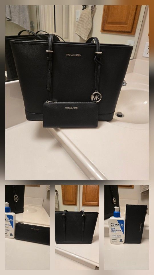 Black Michael Kors Handbag And Wallet