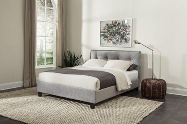 Gray bed
