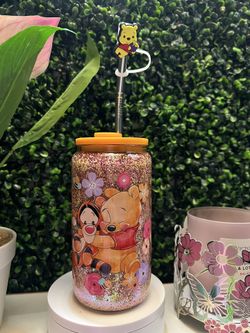 16oz Snow Globe Glass Cup