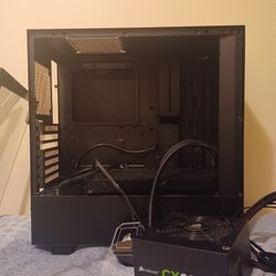 PC Parts - NZXT Case - Corsair CPU Liquid Cooler - Corsair Power Supply
