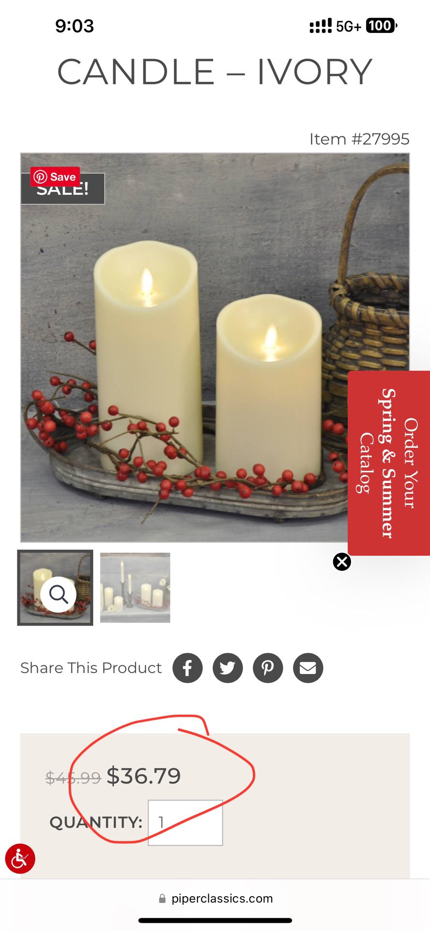Torchier Candles 
