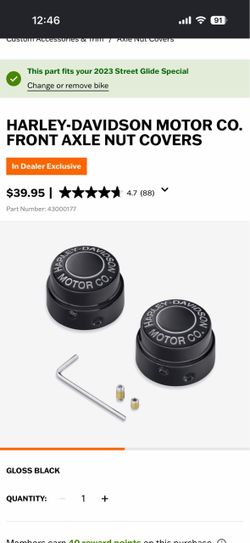 Axel nut cover Harley Davidson
