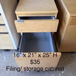 Storage / File Cabinets On Rollers 