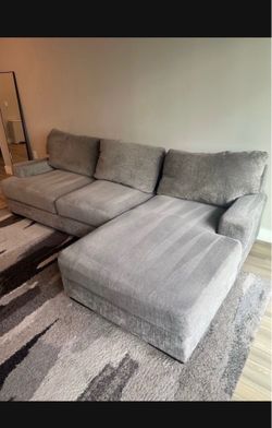 Gray sectional couch