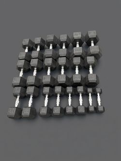 New Rubber Dumbbells 