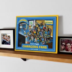 YouTheFan NFL Los Angeles Chargers Purebred Fans Wall Art
