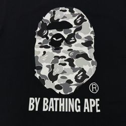 BAPE BLACK AND GREY CAMO T SHIRT