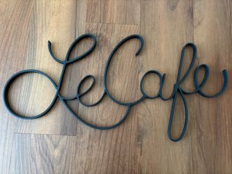 Handmade Wrought Iron Wall Decor - Le Cafe