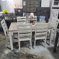 Dining table and chairs
