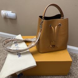 Louis Vuitton Neonoe BB Size EPI Leather With Jacquard Guitar Strap 