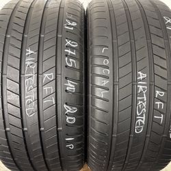 2 Tires 275 40 20 Bridgestone Alenza 001 Run Flat 