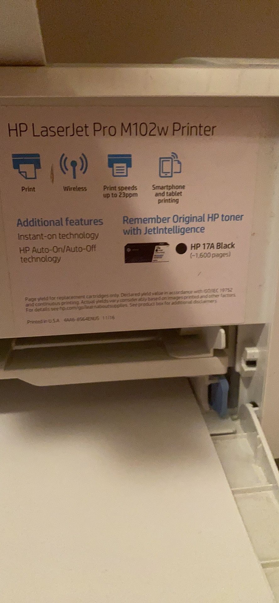 HP LaserJet Laser Pro M15w Wireless Printer