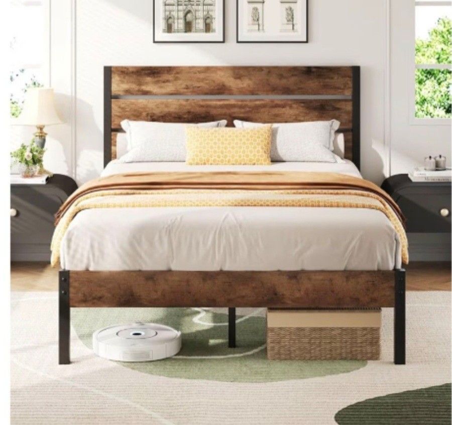 Brand New Full Size Bed Frame With Mattress 