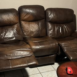 Free free free reclining leather sofa