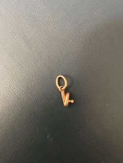 Pandora Gold 14k Letter K bracelet Charm