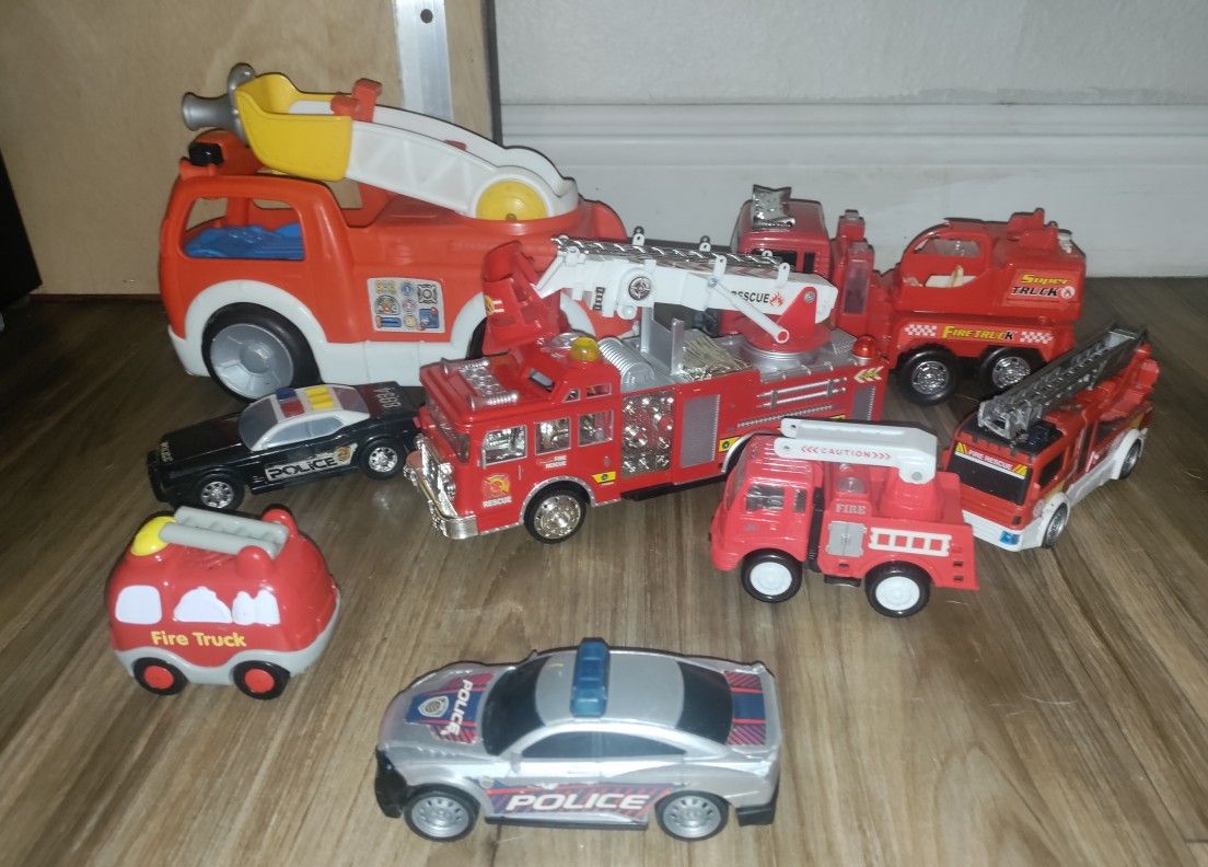 Toy Police Cars & Fire Trucks/ 10$ For All