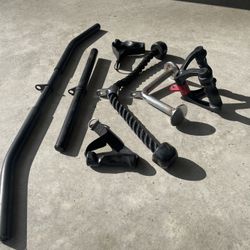 Home Gym Cable Handle Accessories - 7 Pieces