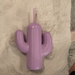 Fun Summer Cactus water Bottle With Straw (Bpa Free) Never Used