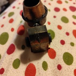 Vintage Copper And Brass Cement Roller Pencil Sharpener 