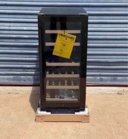 15 in. Dual Zone 30-Bottle Undercounter/ Freestanding Wine Cooler in Black with Reversible Door, Removable Shelves