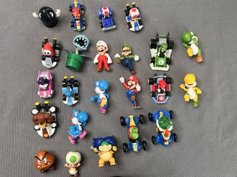 Mario cart figures/ car set