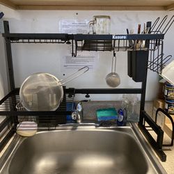 Dish Drying Rack Over The Sink Black