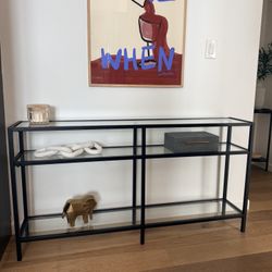 Modern Black & Glass Entryway / Console Table