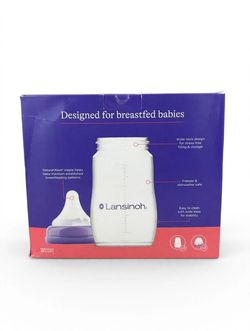 Lansinoh Feeding Bottles – 3 Pack 8 oz with NaturalWave Nipples – New