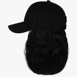 ✨ YEKEYI Women’s Hat Wig – Short Wavy Baseball Cap Wig w/ Curly Synthetic Hair | Quick & Stylish Instant Hairstyle ✨