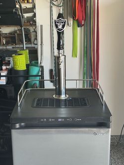 Kegco Kegerator with Raiders Tap Handle