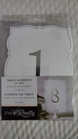 Table numbers