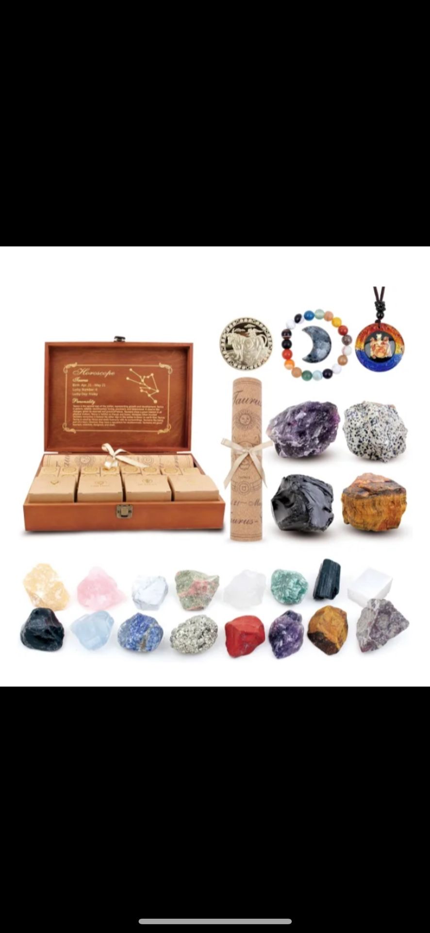 Yunoun Healing Stones and Crystals Set - Aquarius Zodiac Stones - Astrology Healing Crystal Horoscop
