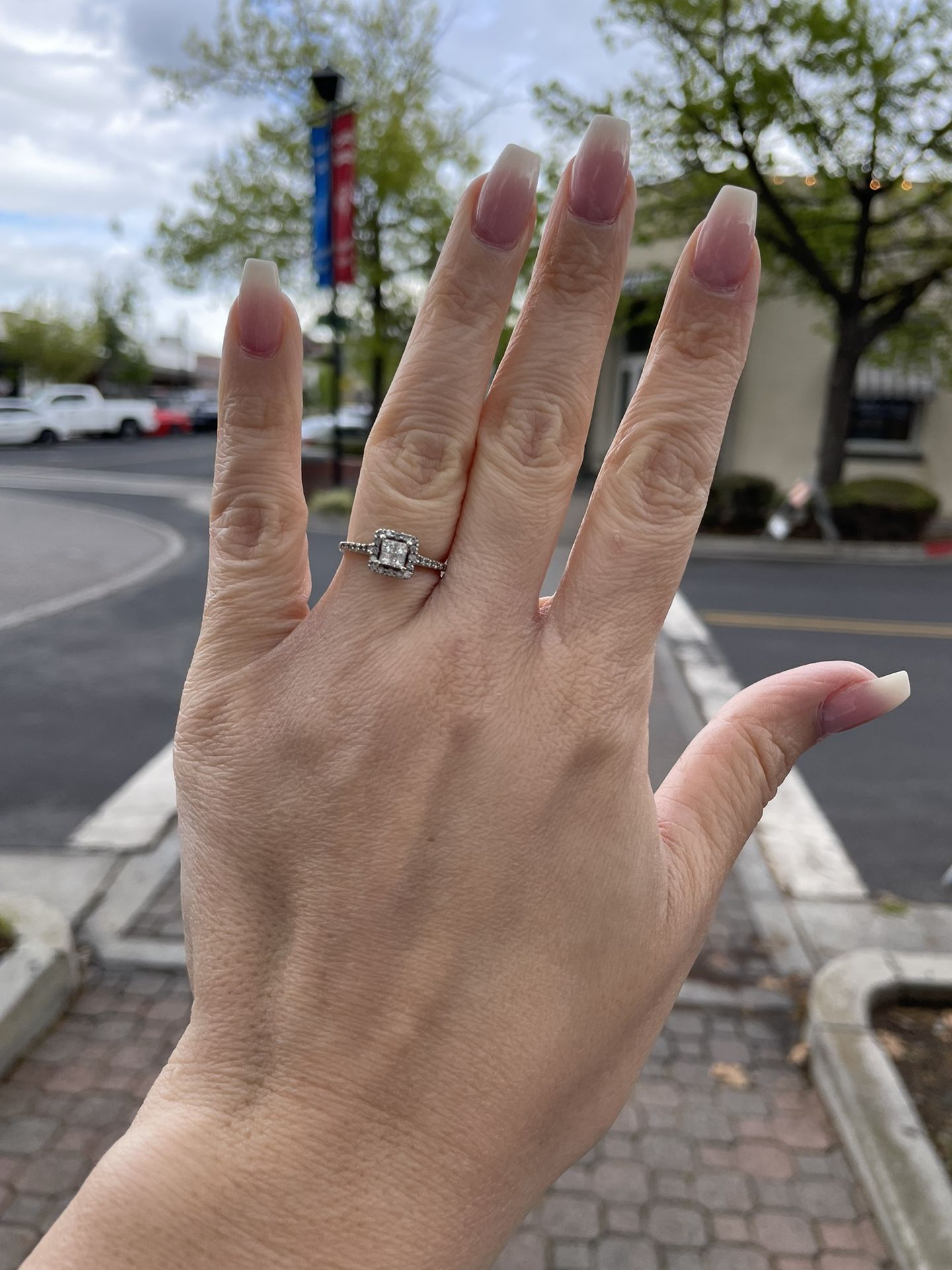 14K Gold Natural Diamonds Promise Engagement Wedding Ring 