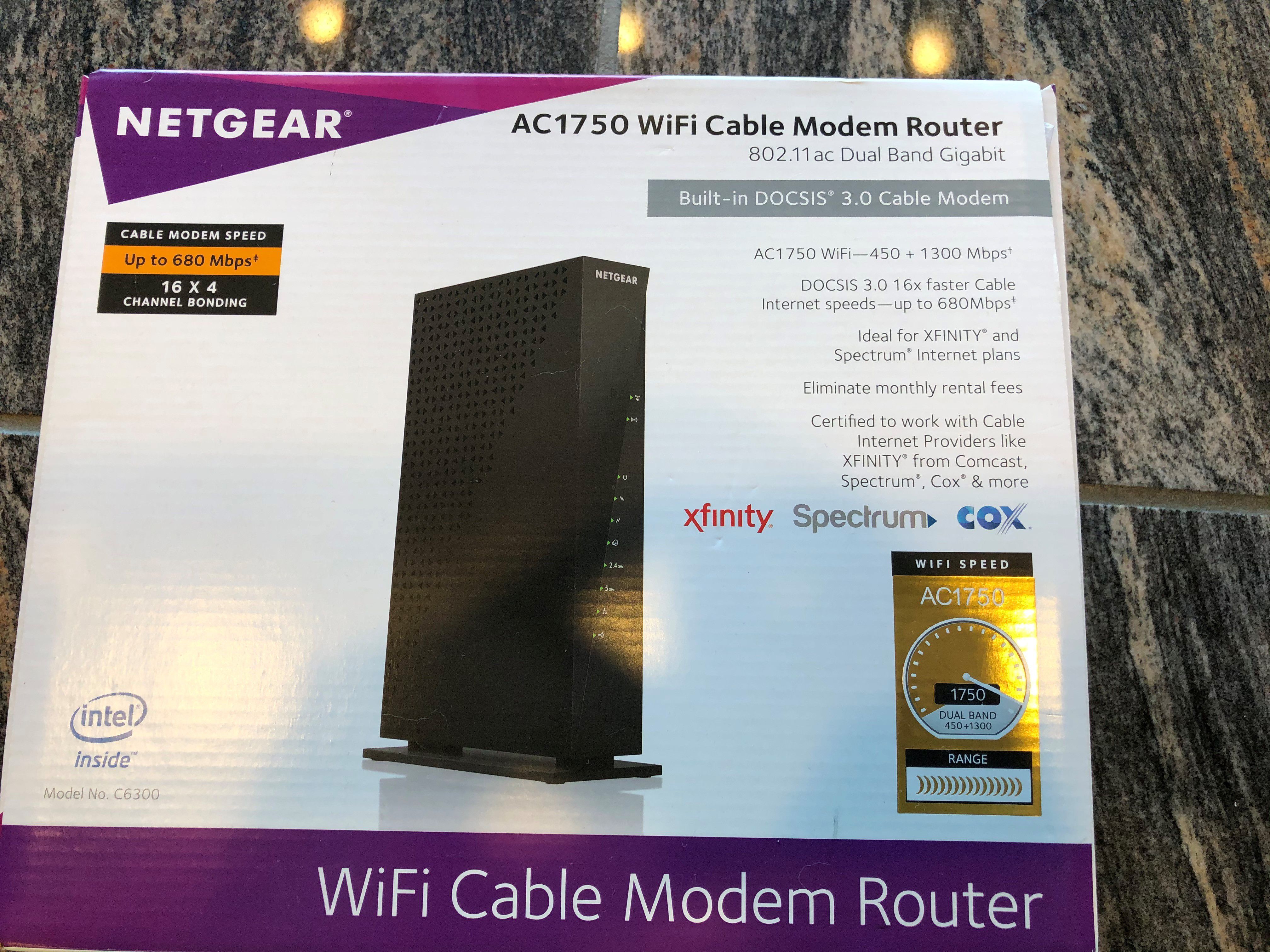 NETGEAR AC1750 C6300 WiFi Cable Modem Router