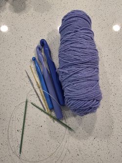 Crochet Needles, Yarn 