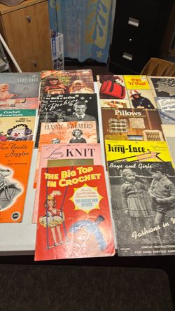 Vintage Knit and Crochet Pattern Booklets Lot
