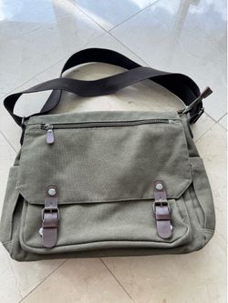 Brand New Water Resistant Army Green Laptop / Messenger Crossbody Bag!