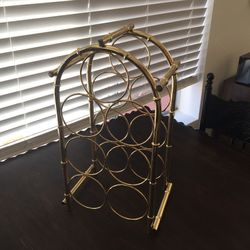 Vintage Brass Wine Rack