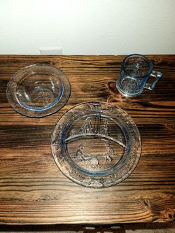 Glass Nursery Rhymes Dish Set