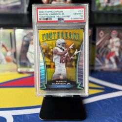 Marvin Harrison Jr 2024 Topps Chrome Youthquake-Yellow Refractor /75 #Y4 POP 2!!