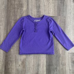 Toddler Girls Size 4T Purple Long Sleeve Tee Shirt