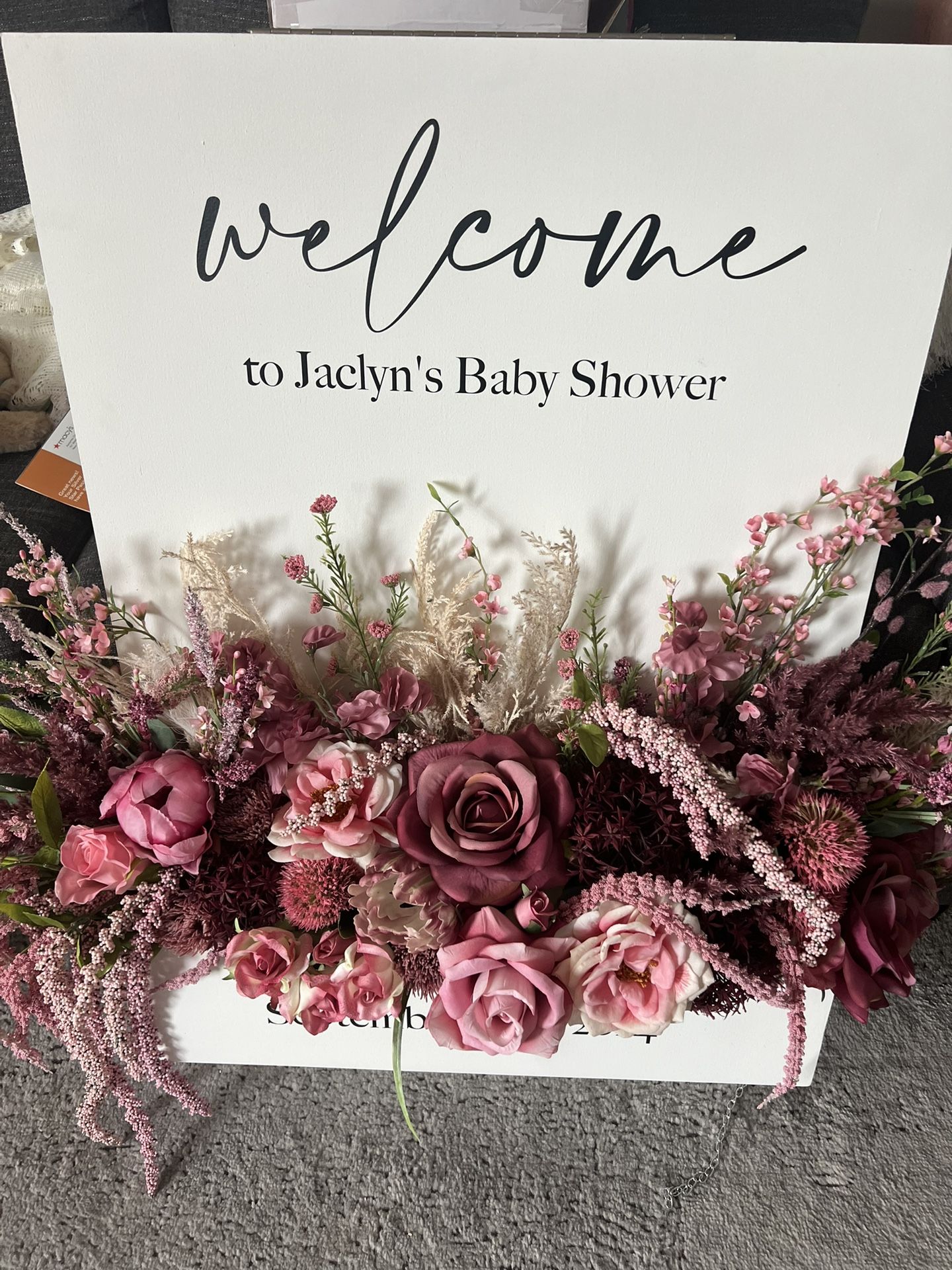 Party Welcome Sign-with Flower Box