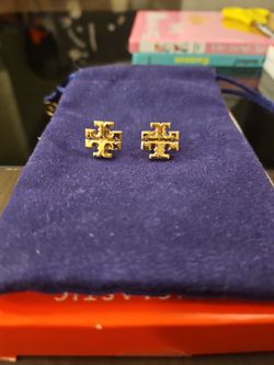 Tory Burch Small Gold Stud Earing
