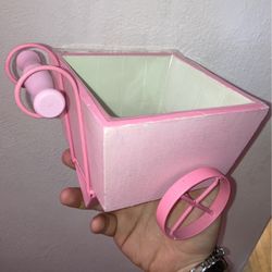 Decorative Pink Basket Holder