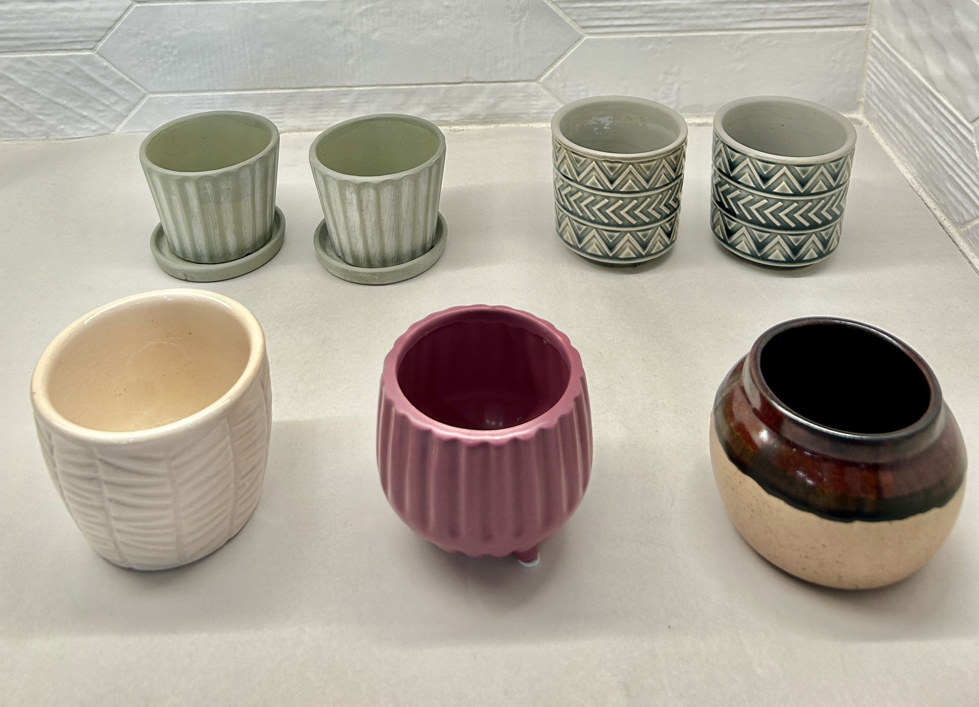 Selection Of Small Indoor Plant Pots