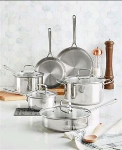 The Cellar - Stainless Steel 11-Pc. Cookware Set - Macys Exclusive - New Sealed