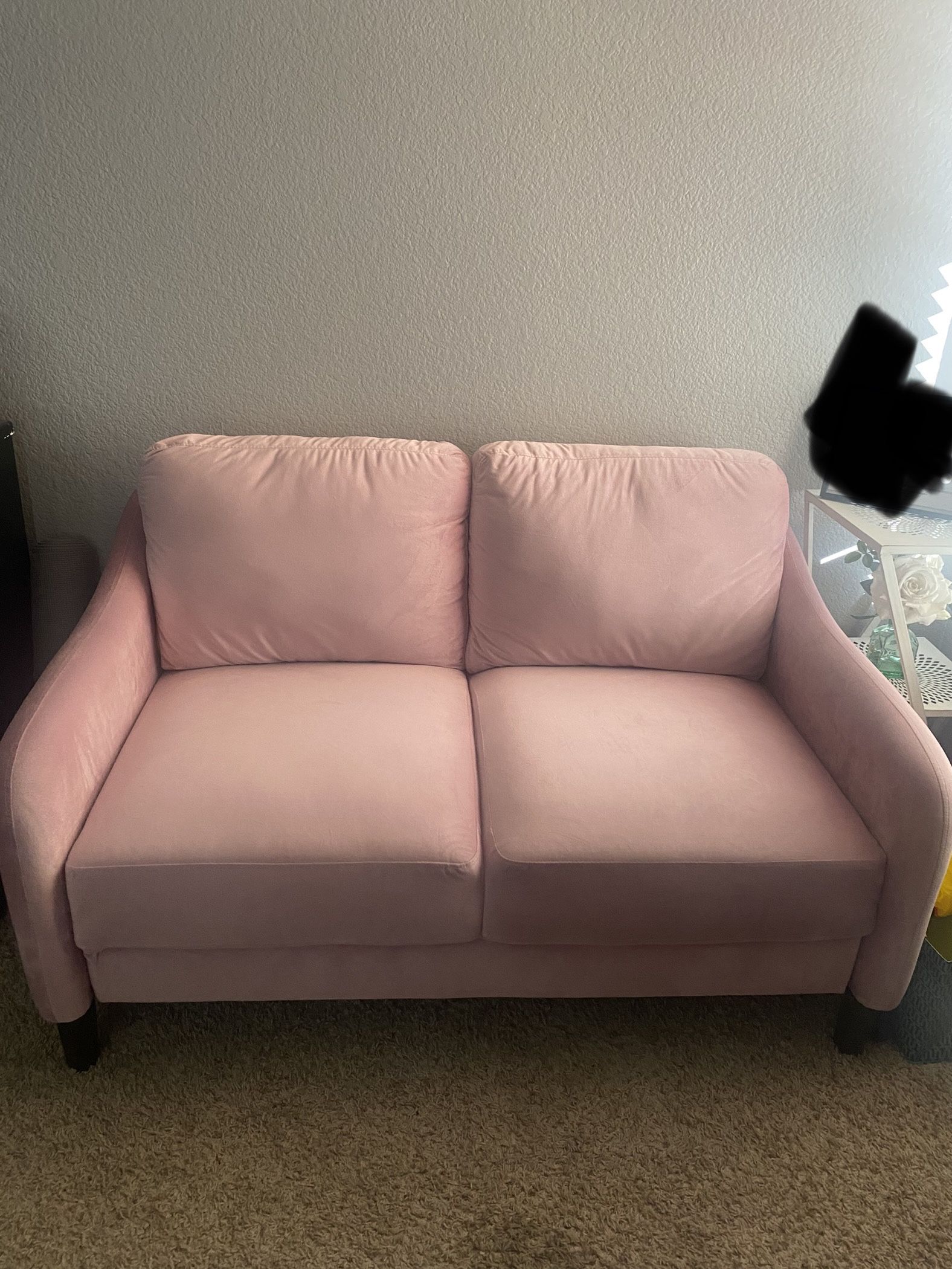 Pink Loveseat/Small Couch 